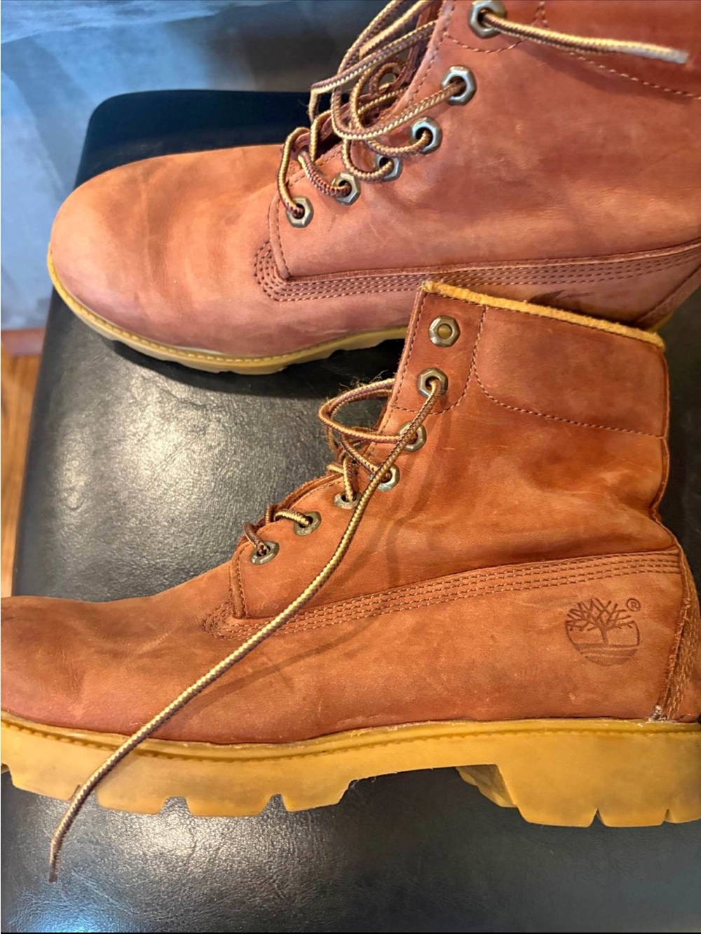 Vintage 1990s Timberland Womens Brown Nubuck Work Boots